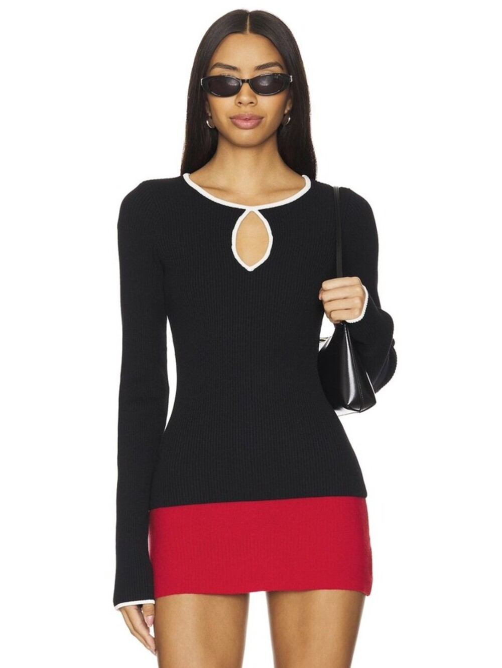 NWT SHOW ME YOUR MUMU RIBBED KEYHOLE SWEATER | SIZE XS